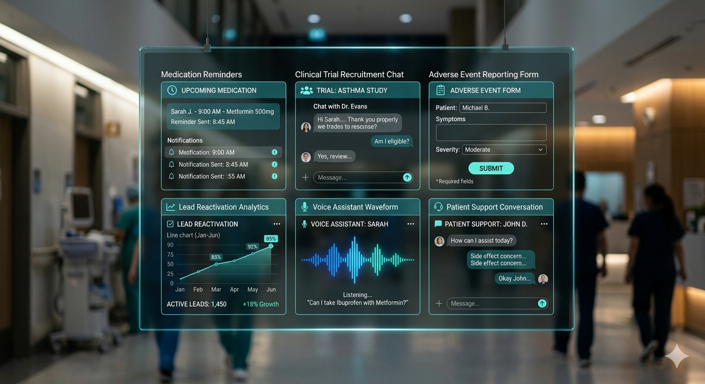 AI chatbot use cases in pharma